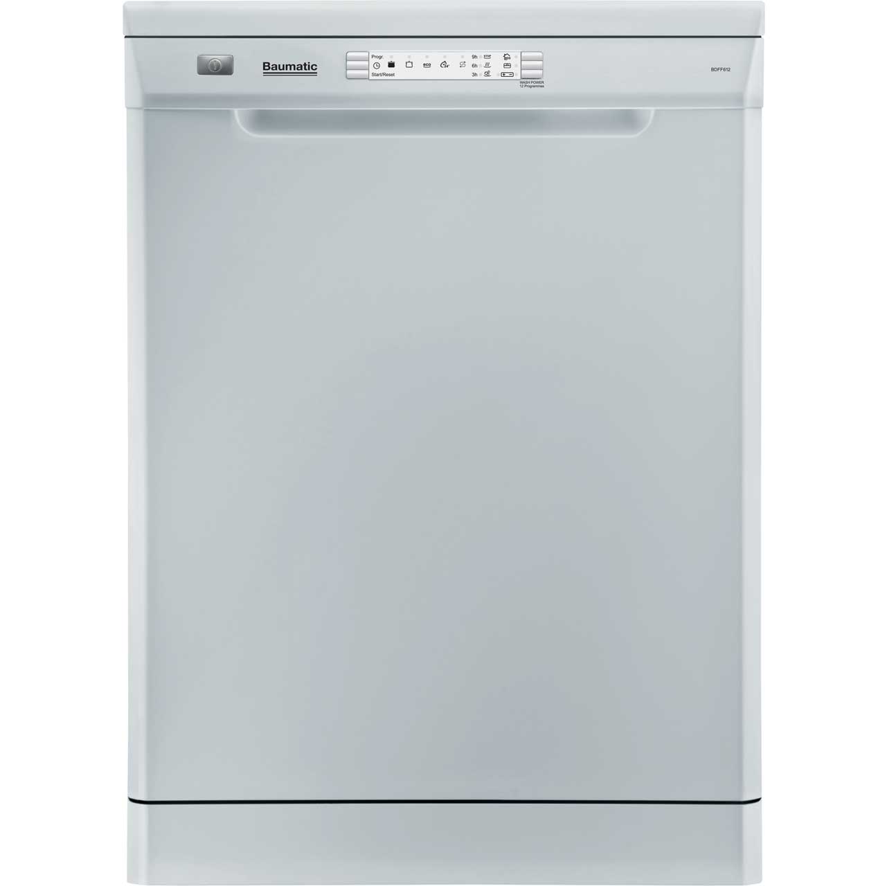 Baumatic BDFF612 Free Standing Dishwasher in White