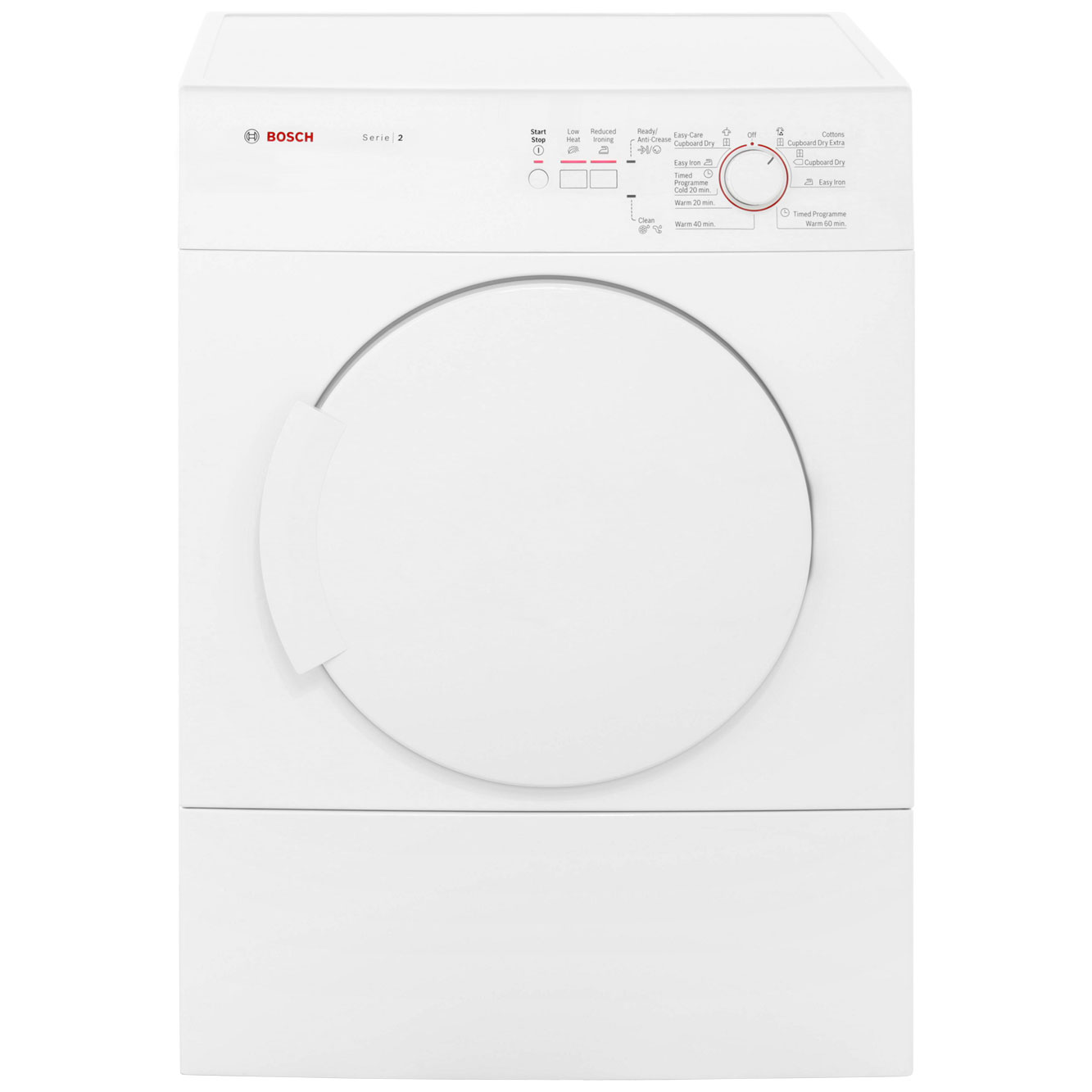 Bosch WTA74100GB Free Standing Vented Tumble Dryer in White