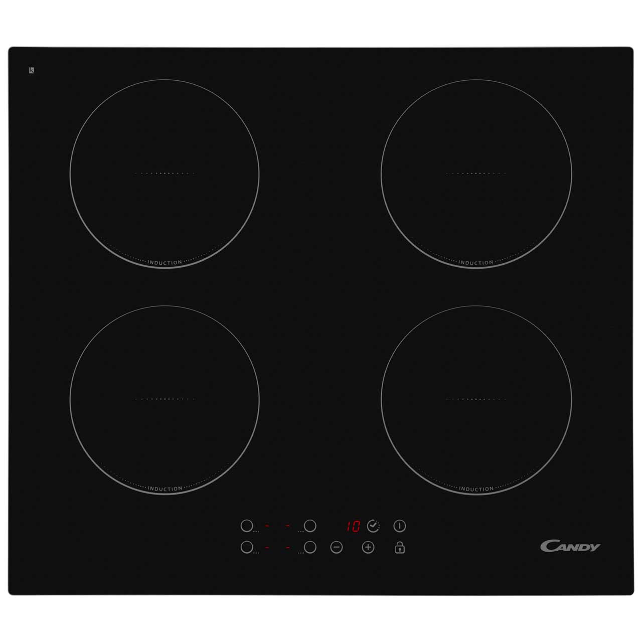 Candy Plan CI640CBA Integrated Electric Hob in Black