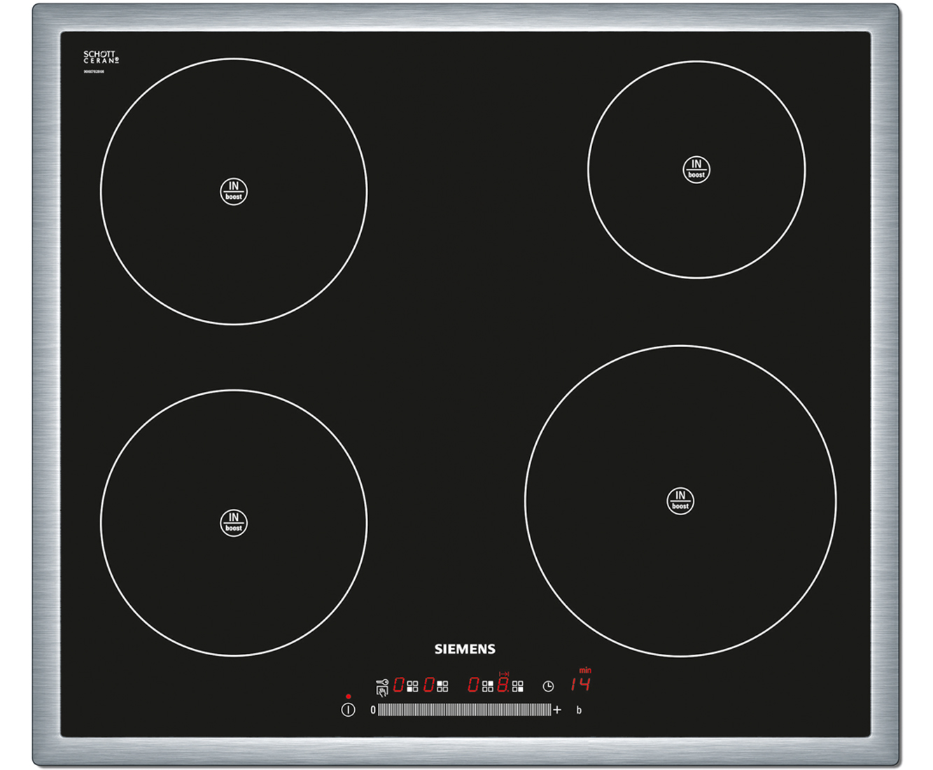Siemens EH645FE17E Integrated Electric Hob in Black / Stainless Steel