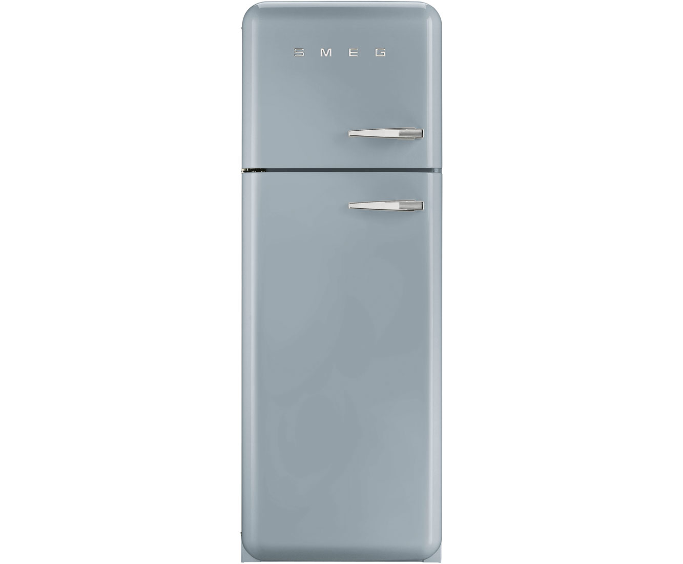 Smeg Left Hand Hinge FAB30LFS Free Standing Fridge Freezer in Silver