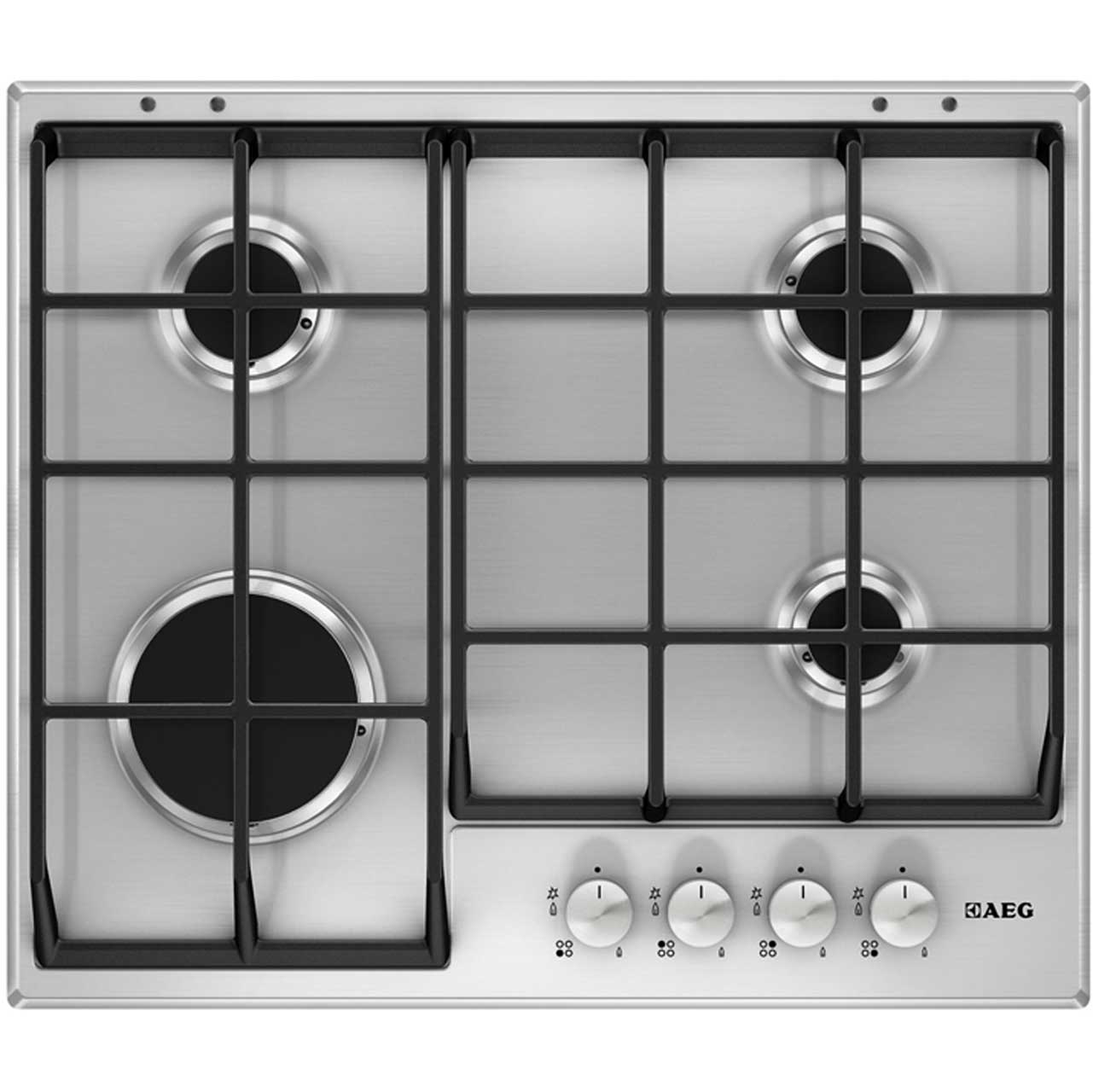 AEG HG654350SM Integrated Gas Hob in Stainless Steel