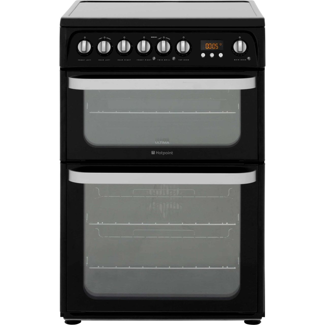 Hotpoint Ultima HUE61KS Free Standing Cooker in Black