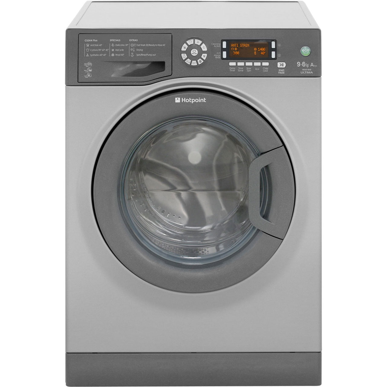 Hotpoint WDUD9640G Free Standing Washer Dryer in Graphite