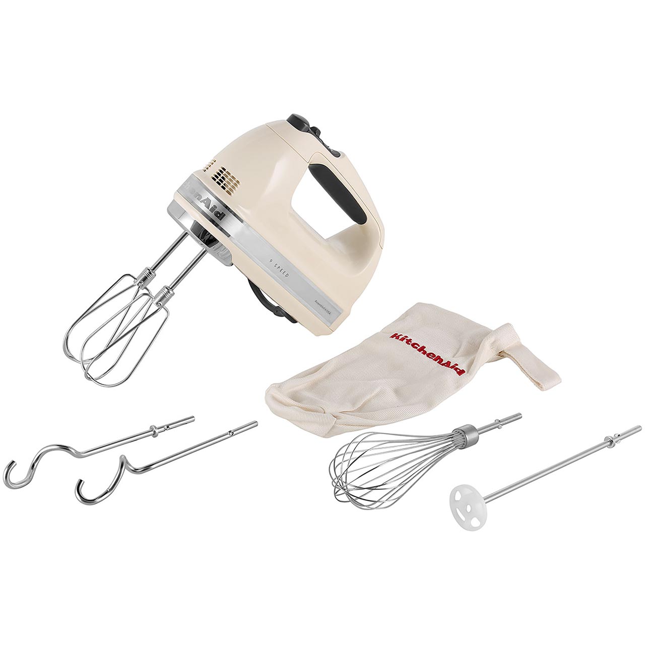 KitchenAid 5KHM9212BCU Hand Mixer with 3 Accessories - Contour Silver KitchenAid 5KHM9212BCU Hand Mixer with 3 Accessories - Contour Silver