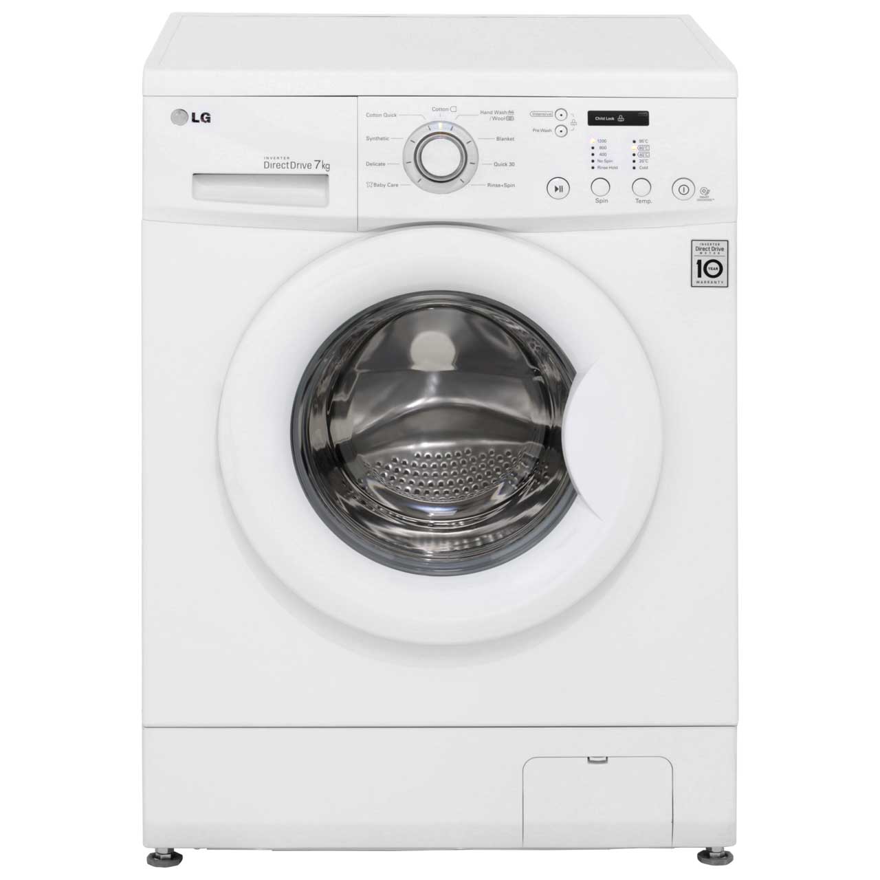 LG F12C3QD Free Standing Washing Machine in White