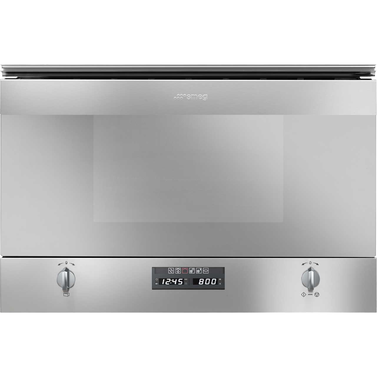 Compact Microwaves Stainless Steel Bestmicrowave Smeg Cucina Mp422x Built In Compact Microwave With Grill Ft Stainless Steel
