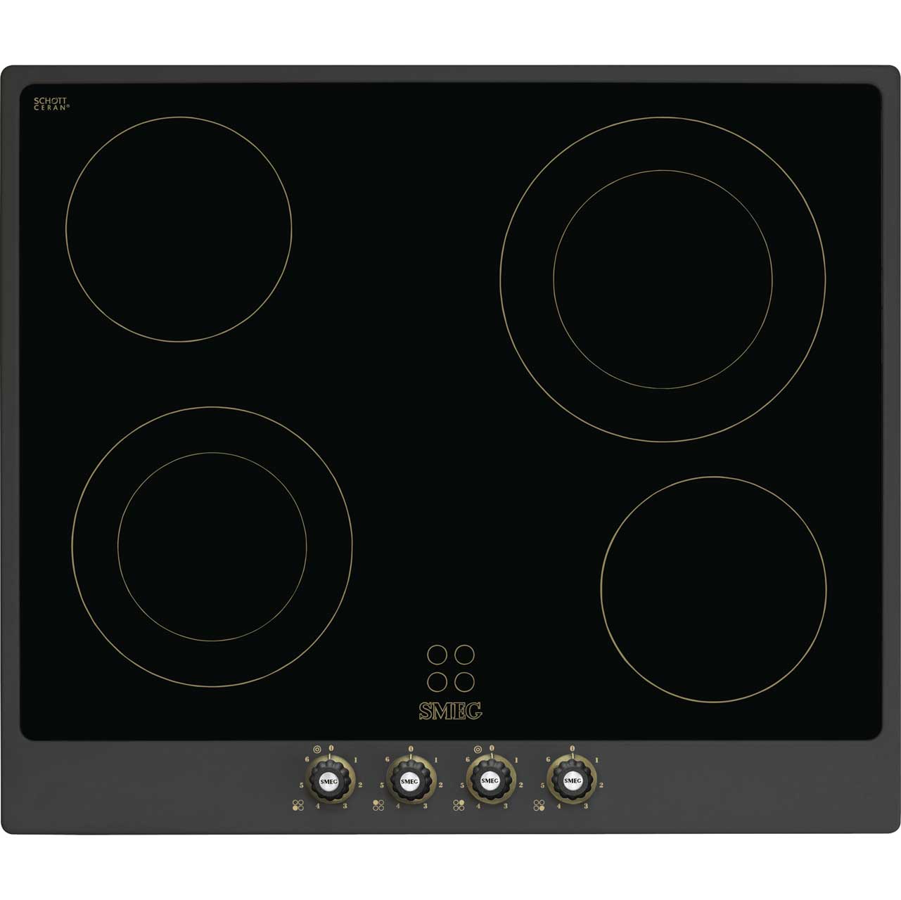 Smeg Cortina P764AO Integrated Electric Hob in Anthracite
