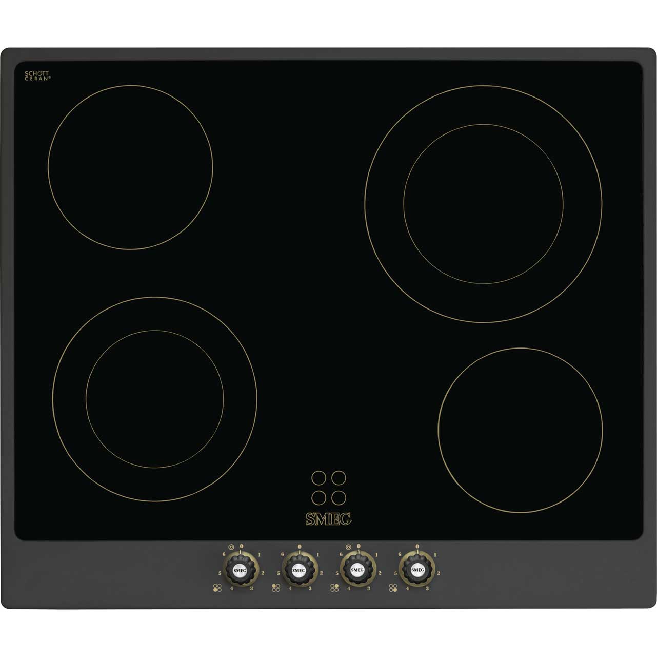 Smeg Cortina PI764AO Integrated Electric Hob in Anthracite Smeg