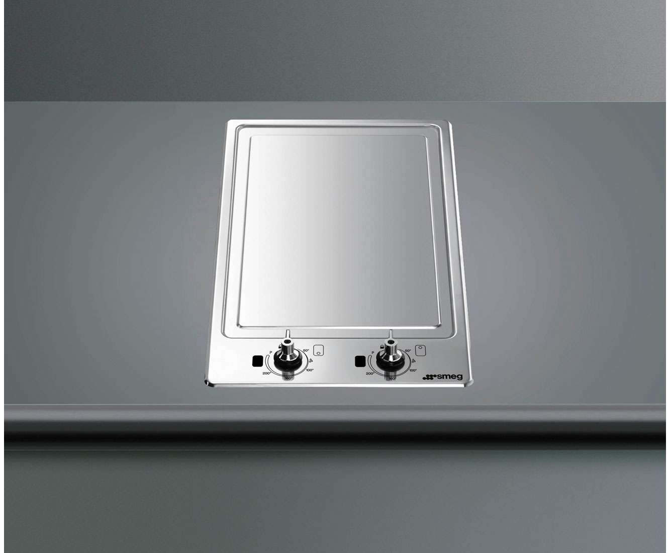 Smeg Classic PGF30B Integrated Electric Hob in Stainless Steel Smeg