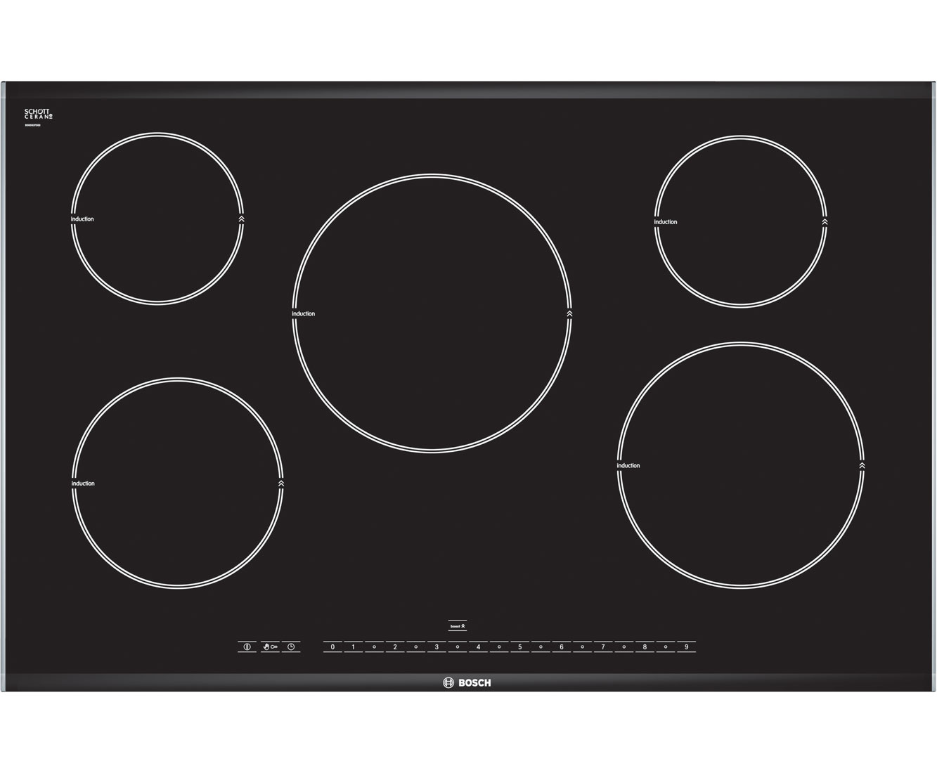 Bosch Serie 8 PIM875N14E Integrated Electric Hob in Black / Stainless Steel