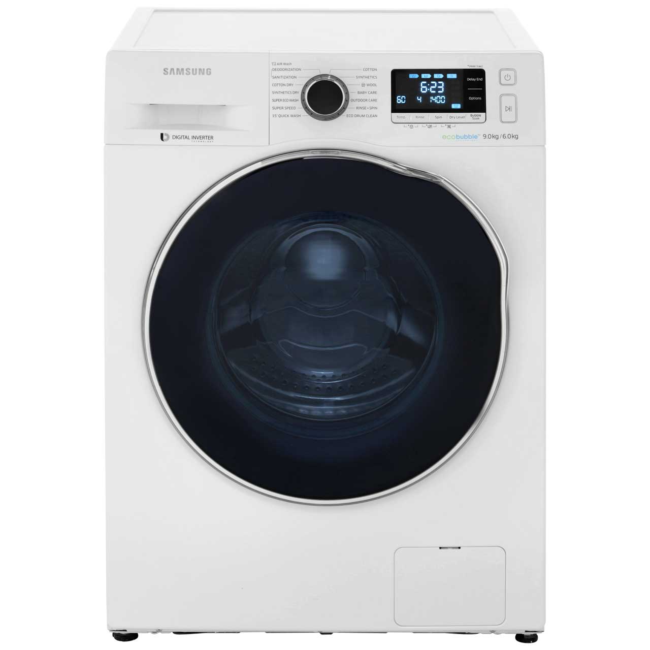 Samsung Ecobubble WD90J6410AW Free Standing Washer Dryer in White