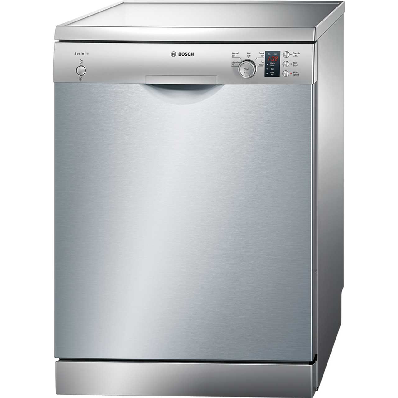 Bosch Serie 4 SMS50C28GB Free Standing Dishwasher in Silver