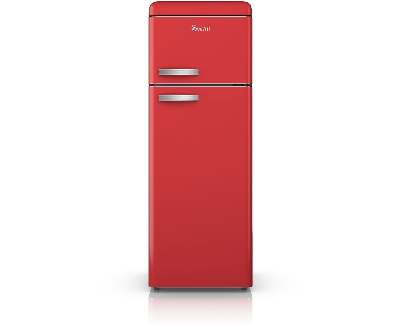 SR11010RN_RD Swan Fridge Freezer Red