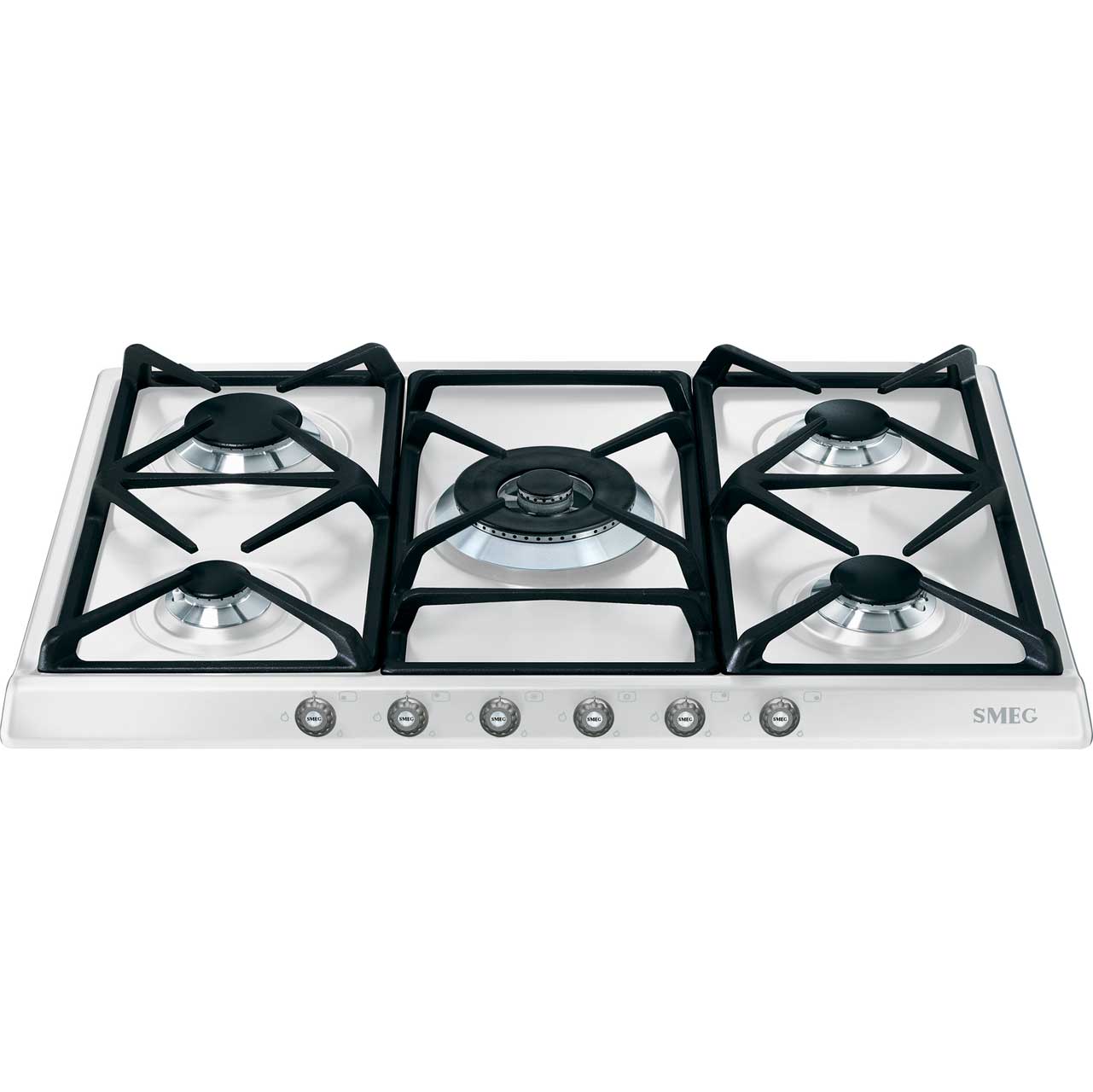 Smeg Cortina SR764BS Integrated Gas Hob in White / Silver Smeg Advice