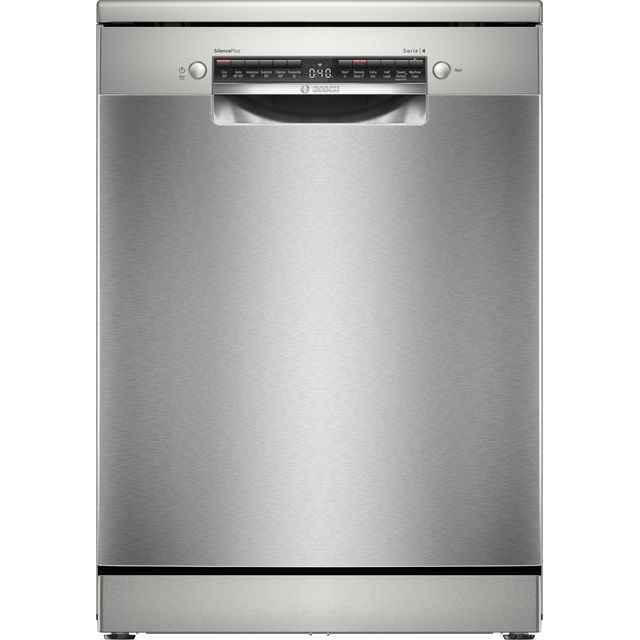 Bosch Series 4 SMS4EKI06G Wifi Connected Standard Dishwasher - Silver Inox - B Rated