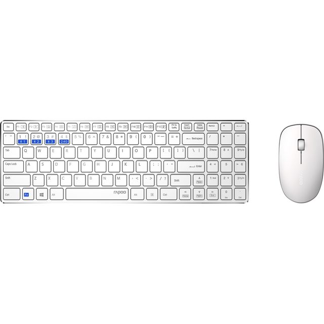 Rapoo 9300M Multi-mode Ultra-Slim Desktop Combo Bluetooth / Wireless USB Keyboard with Optical Mouse Review