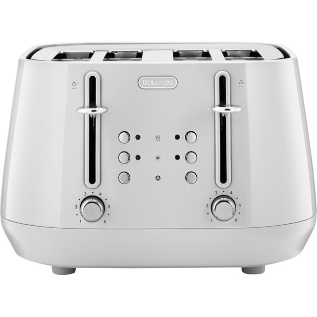 DeLonghi Eclettica CTY4003.W 4 Slice Toaster - White