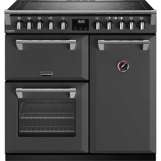 Stoves Richmond Deluxe ST DX RICH D900Ei RTY AGR 90cm Electric Range Cooker with Induction Hob - Anthracite - A/A Rated