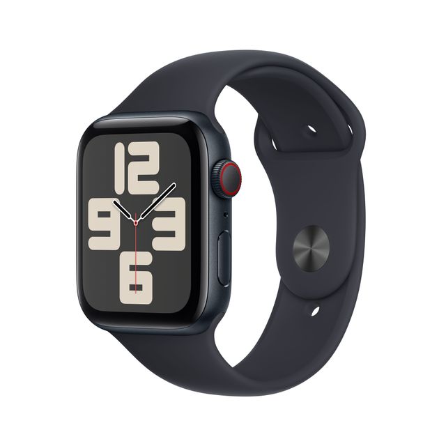 Apple Watch SE, 44mm, Midnight Aluminium Case, GPS + Cellular [2023] - Midnight Sport Band M/L