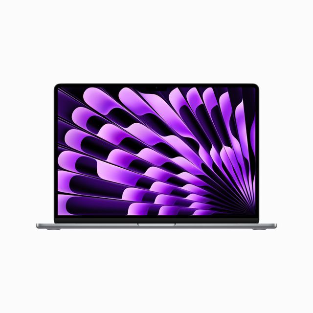 Apple 2023 MacBook Air laptop with M2 chip: 15.3-inch Liquid Retina display, 8GB RAM, 256GB SSD storage, backlit keyboard, 1080p FaceTime HD camera, Touch ID. Works with iPhone/iPad; Space Grey