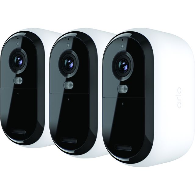 Arlo Essential2 2k Outdoor Camera 3-Pack Smart Home Security Camera - White