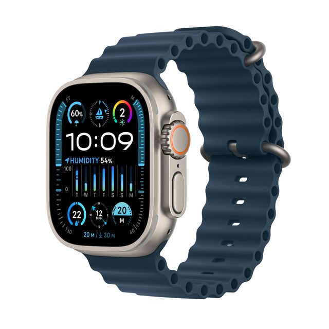 Apple Watch Ultra 2, 49mm, Titanium Case, GPS + Cellular [2023] - Blue Ocean Band