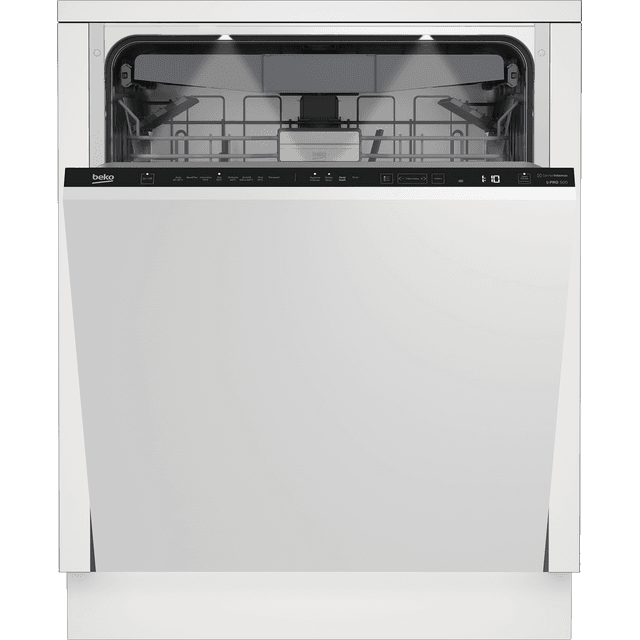 Beko BDIN38650C Fully Integrated Standard Dishwasher – Black Control Panel with Fixed Door Fixing Kit – B Rated