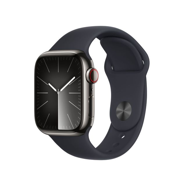 Apple Watch Series 9, 41mm, Midnight Aluminium Case, GPS + Cellular [2023] - Midnight Sport Band M/L