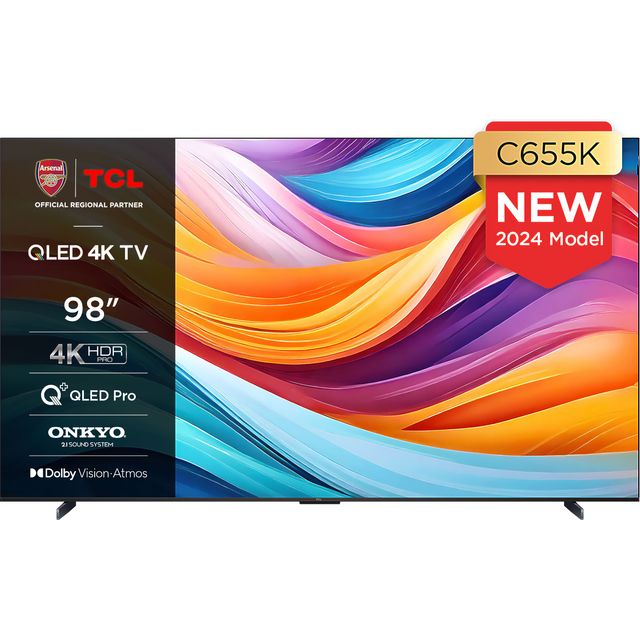 TCL C655K 98″ 4K Ultra HD QLED Smart Google TV [2024] – 98C655K