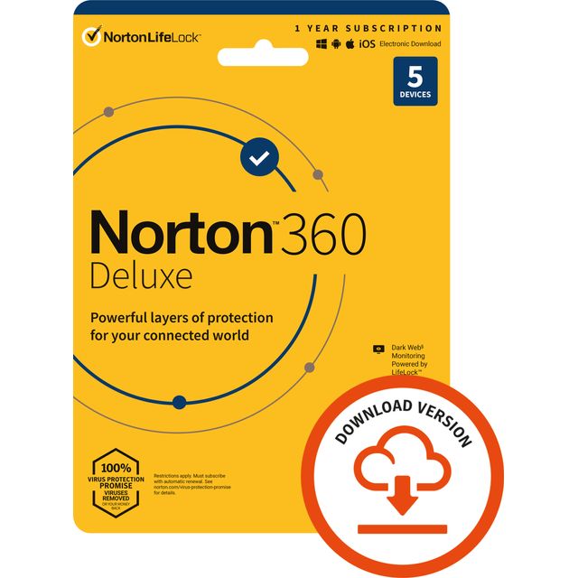 Norton Digital Download for 5 Devices - Annual Subscription