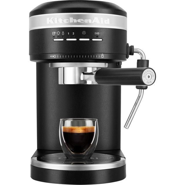 KitchenAid Artisan 5KES6503BBK Espresso Coffee Machine - Cast Iron Black