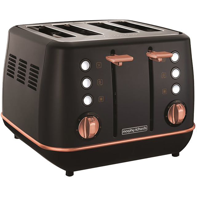 Morphy Richards Evoke Special Edition 240114 4 Slice Toaster - Black / Rose Gold