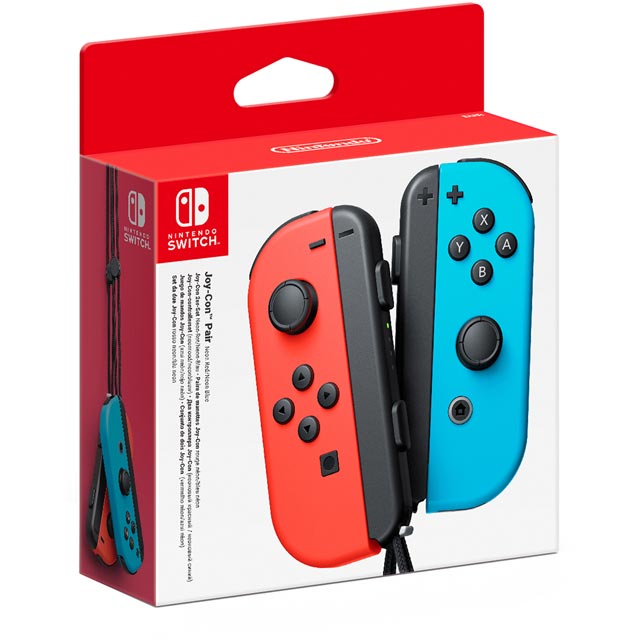 Nintendo Joy-Con Pair Wireless Gaming Controller - Neon Red/Blue