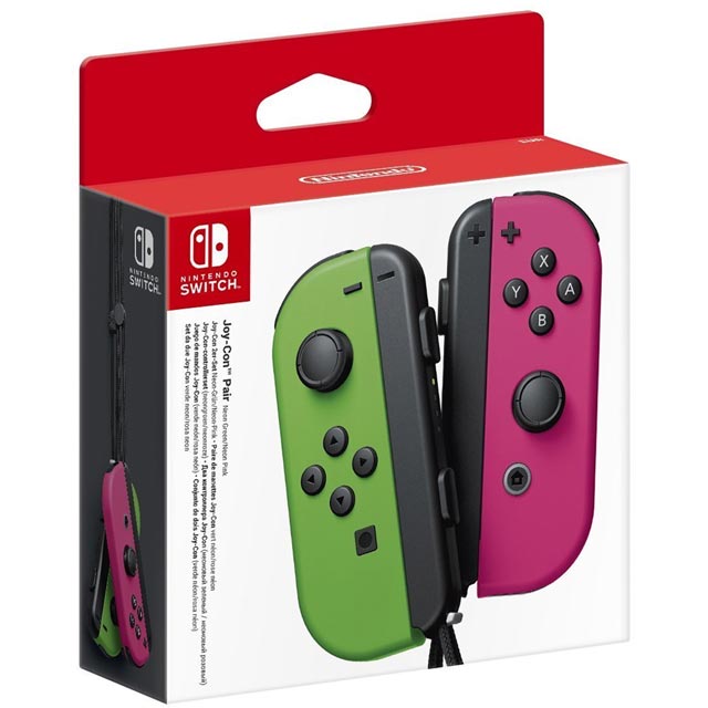 Nintendo Joy-Con Wireless Gaming Controller - Neon Green / Neon Pink
