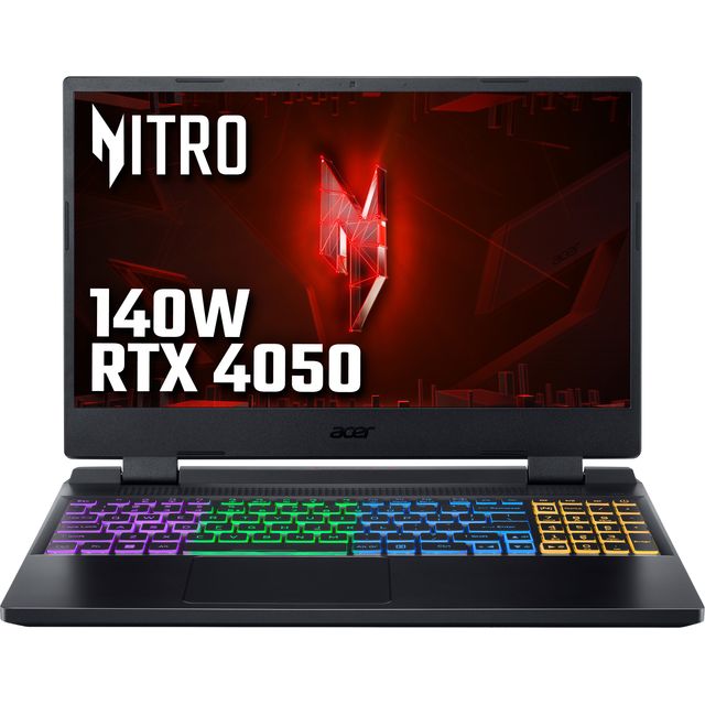 Acer Nitro 5 AN515-58 15.6 Gaming Laptop - NVIDIA GeForce RTX 4050, Intel Core i7, 512GB SSD - Black