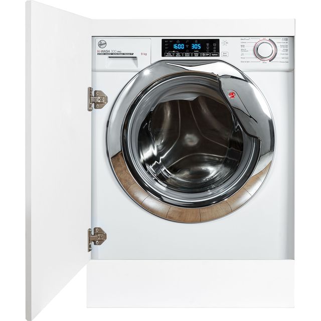 Hoover H-WASH 300 PRO HBWOS69TMCE Built In 9Kg Washing Machine - White / Chrome - HBWOS69TMCE_WH - 1
