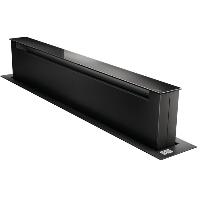 Elica PANDORA-BLK 84 cm Downdraft Cooker Hood – Black / Black Glass – For Ducted/Recirculating Ventilation