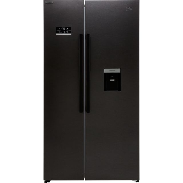 Beko ASD2341VB American Style Fridge Freezer With Non-plumb Water Dispenser - Black