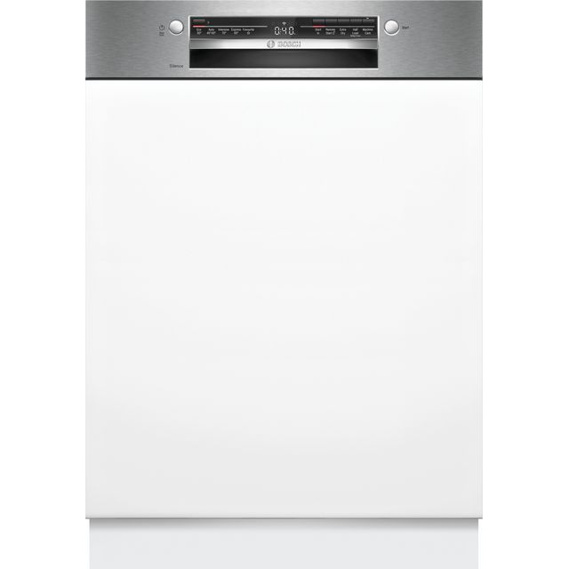 Bosch Series 2 SMI2HTS02G Integrated Standard Dishwasher - Stainless Steel Control Panel with Fixed Door Fixing Kit - D Rated