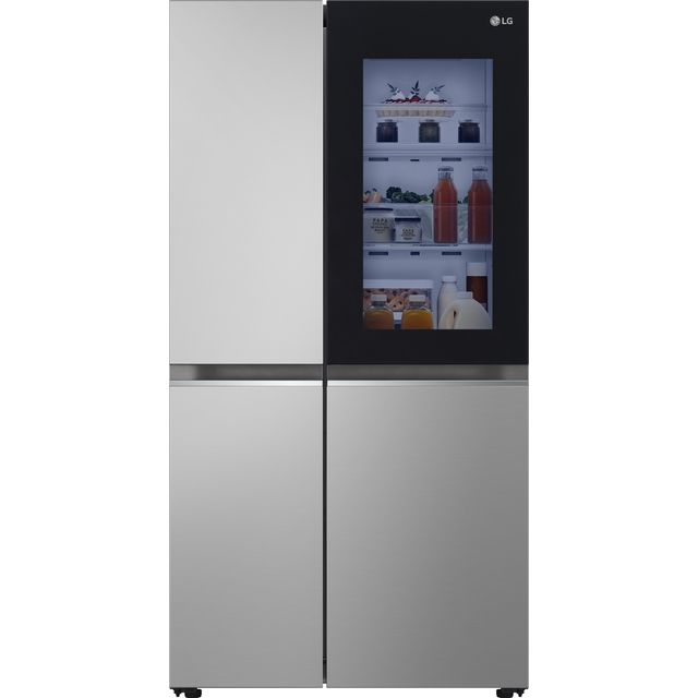 LG InstaView™ GSVV80PYLL Wifi Connected Frost Free American Fridge Freezer - Prime Silver - E Rated