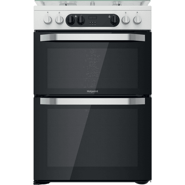 Hotpoint HDM67G9C2CW/UK 60cm Freestanding Dual Fuel Cooker - White - A/A Rated