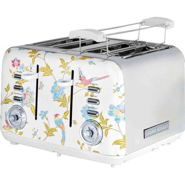 Laura Ashley VQSBT583WSUK 4 Slice Toaster - White / Silver