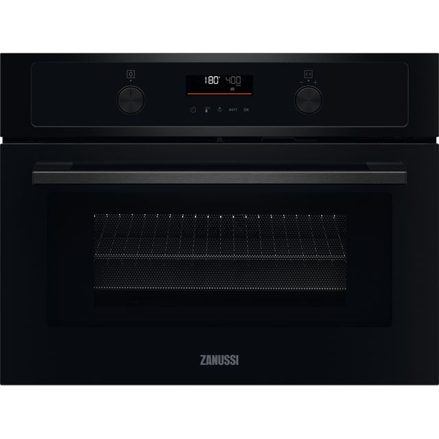 Zanussi ZVENM7KN Built In Compact Electric Single Oven with Microwave Function - Black