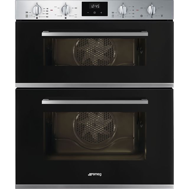 Smeg Cucina Built Under Double Oven in Black