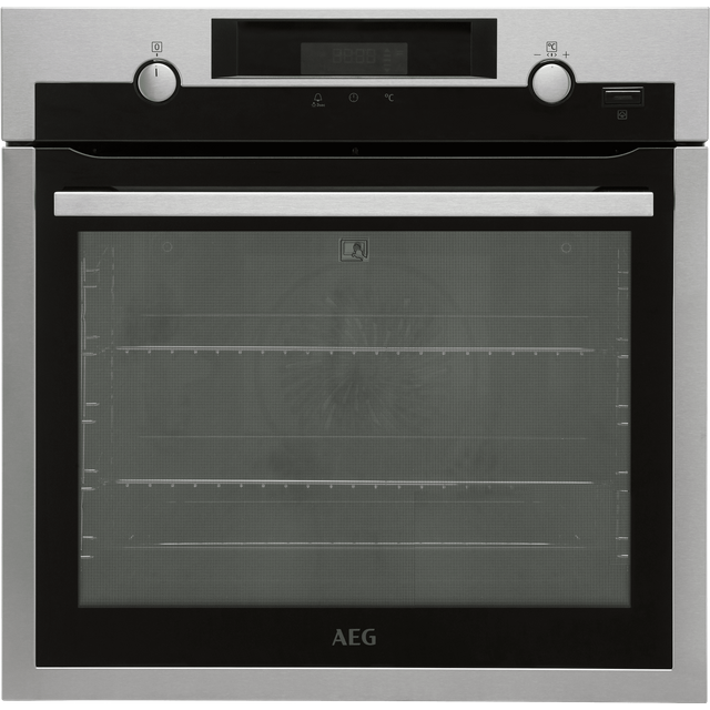 AEG BPS556020M Built In Electric Single Oven - Stainless Steel / Black - A+ Rated