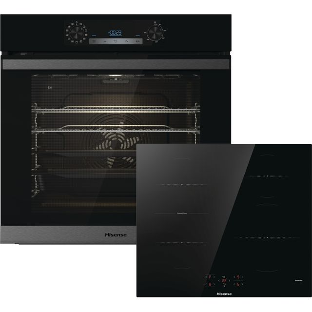 Hisense BI60651HIBUK Built In Electric Single Oven and Induction Hob Pack - Black - A+ Rated