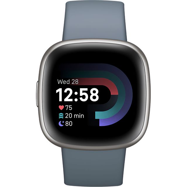 Fitbit Versa 4 Smart Watch - Waterfall Blue/Platinum