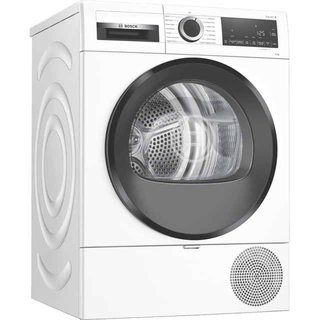 Bosch Series 6 WQG233D8GB 8Kg Heat Pump Tumble Dryer - White - A+++ Rated