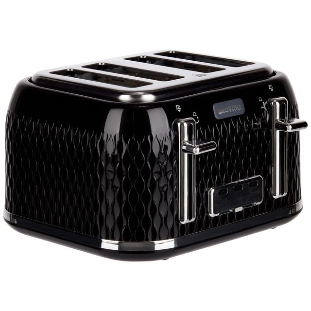 Breville Curve VTT786 4 Slice Toaster - Black / Chrome